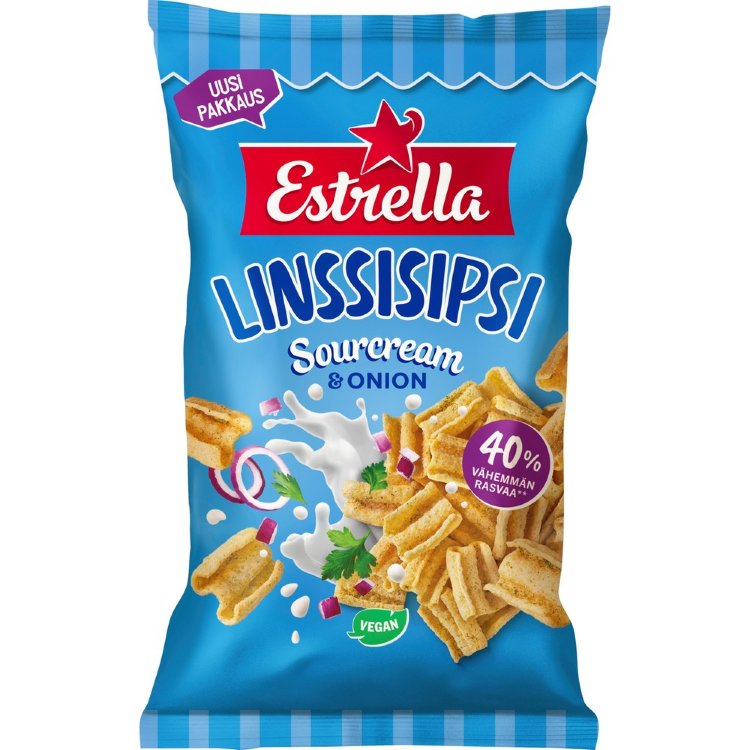 Estrella Lentil Chips Sour Cream & Onion 110g