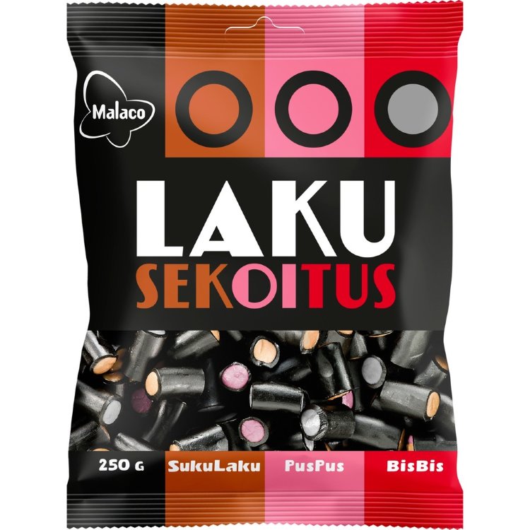 Malaco Lakusekoitus 250g Licorice Mix
