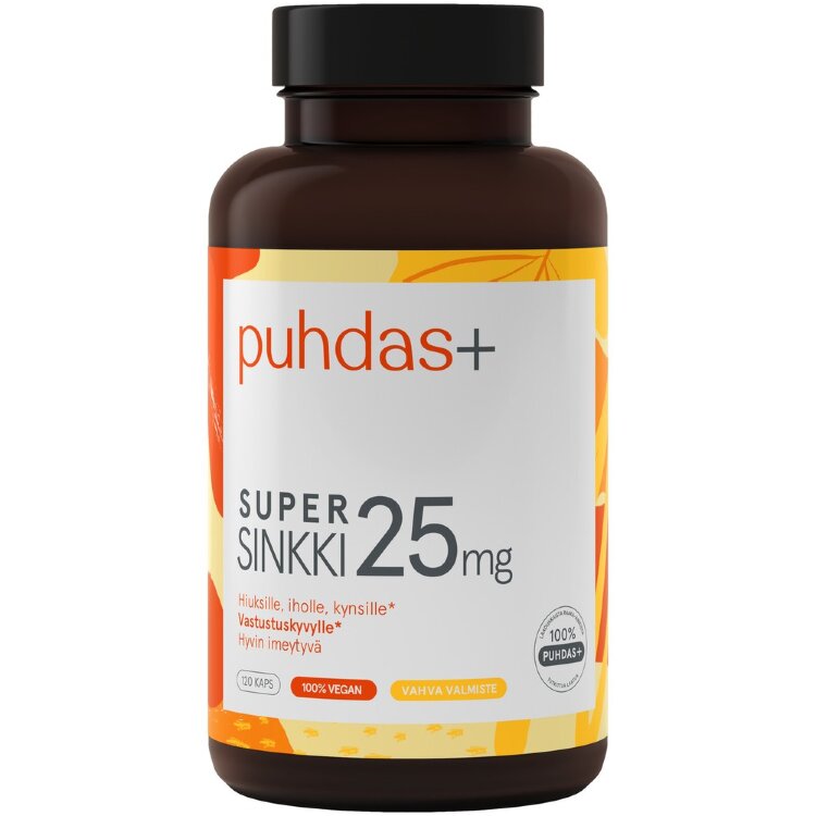 Puhdas+ Super Zinc 25mg 120 capsules