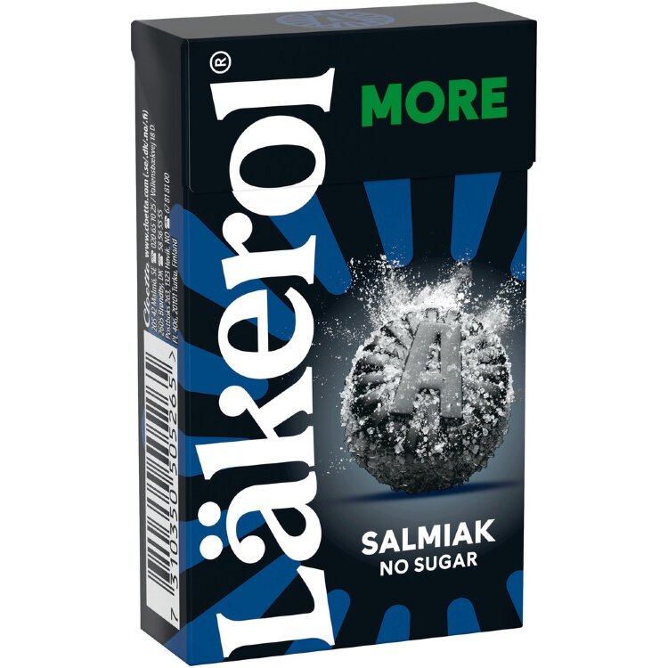 Läkerol More Salmiak Sugar-Free Pastille 30g