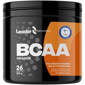 Leader Performance Dietary Supplement BCAA Amino Acid Drink Powder Orange Flavored 250 g