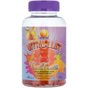 Sana-sol Vitanallet Multivitamin Tuttifrutti 120pcs/240g