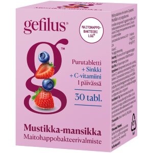 Gefilus Blueberry-Strawberry C+Zinc Lactic Acid Bacteria Vitamin Supplement Chewable Tablet 30Tabs Dietary Supplement