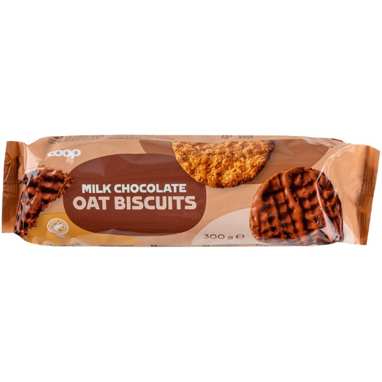 Coop Oat Biscuit with Milk Chocolate 300 g