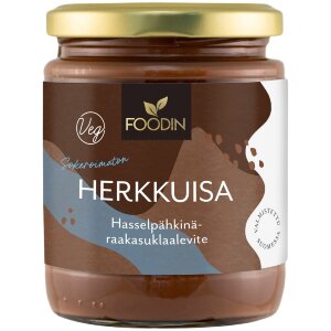 Foodin Delicious Hazelnut Raw Chocolate Spread Unsweetened 230g