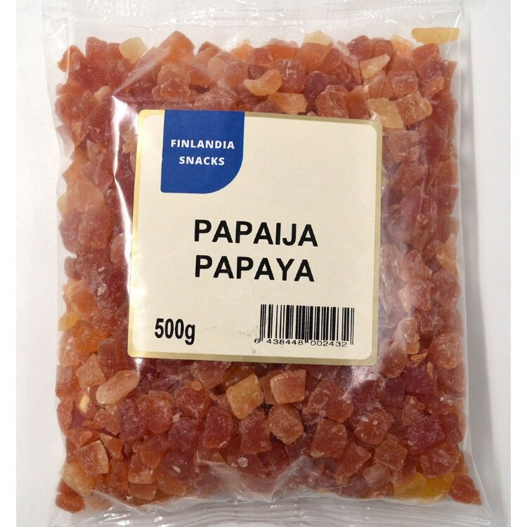 Finlandia Snacks Dried Papaya Pieces 500g