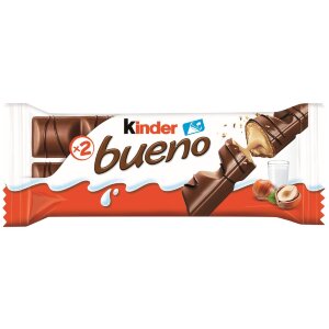 Kinder Bueno 43g Milk Chocolate Covered Wafer With Milky Hazelnut Filling