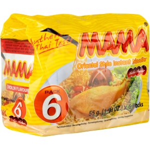 Mama 6-pack Chicken Flavored Noodles 6x55g
