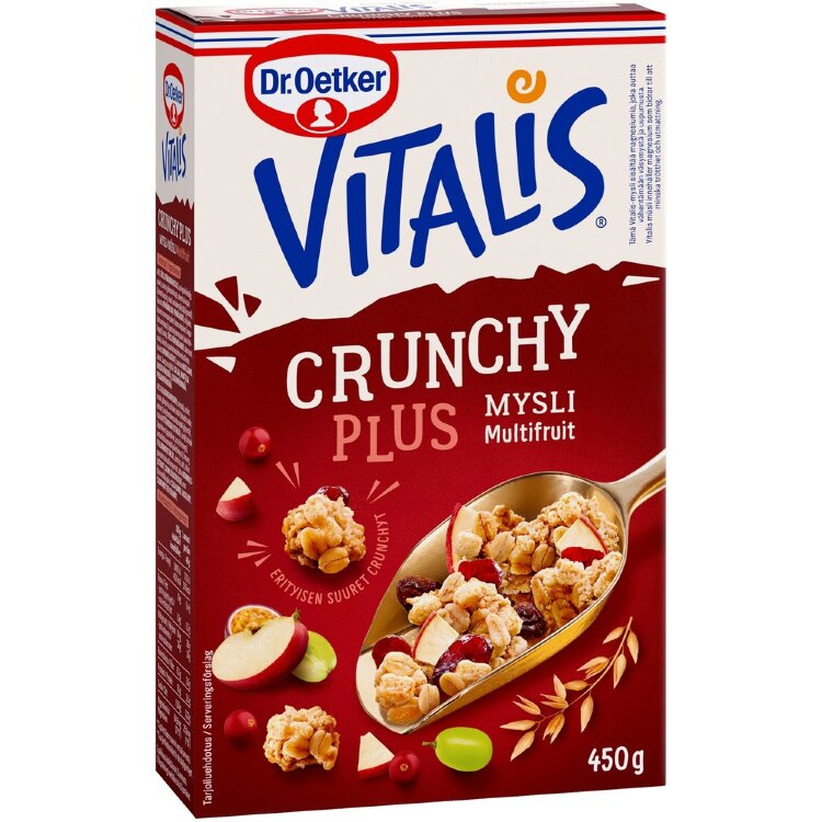 Dr. Oetker Vitalis Crunchy Plus Multifruit Muesli 450 g