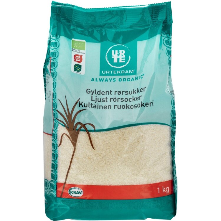URTEKRAM Organic Golden Cane Sugar 1kg