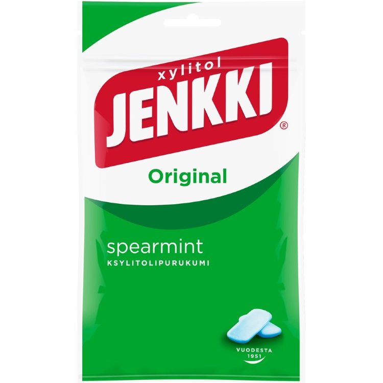 Jenkki Original Spearmint Xylitol Chewing Gum 100g