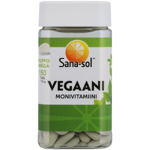 Sana-sol Vegan Multivitamin-Mineral Tablet Dietary Supplement 150tabs