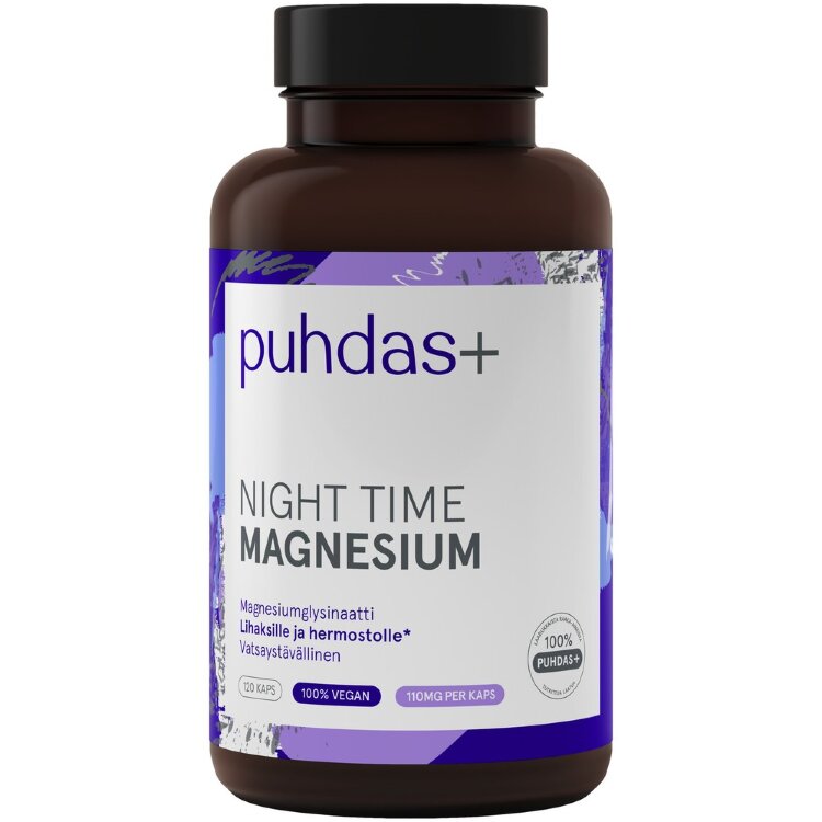 Puhdas+ Night Time Magnesium 120 Caps