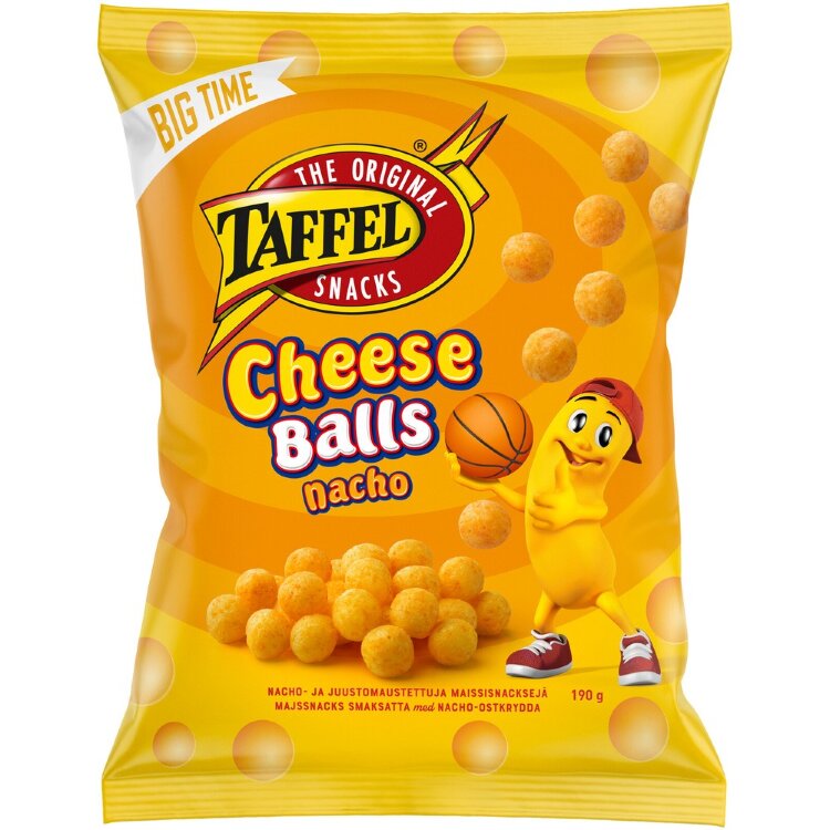 Taffel Cheese Balls Nacho Flavored Cheese Snacks 190g