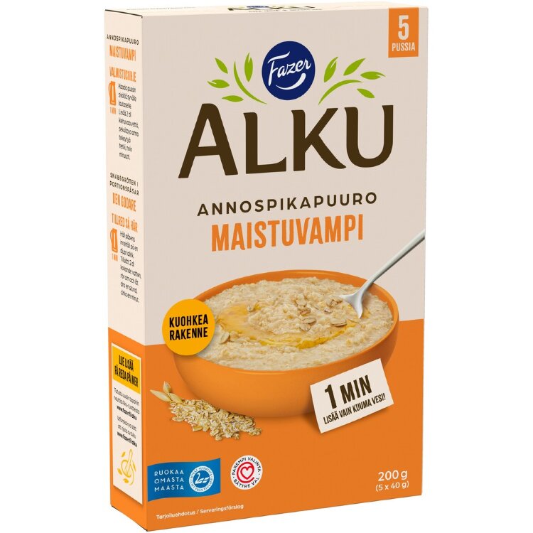 Fazer Alku Tastier Instant Porridge 200 g (5 x 40 g)