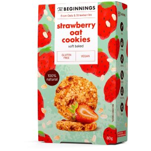 The Beginnings Strawberry Oat Cookie 80g Gluten-Free