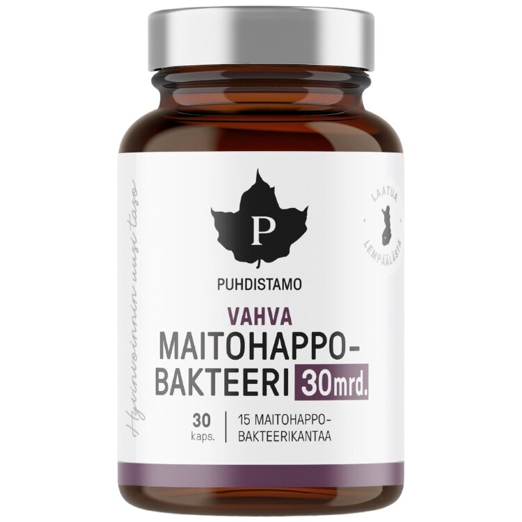 Puhdistamo Strong Lactic Acid Bacteria 30 Billion. 30 Capsules