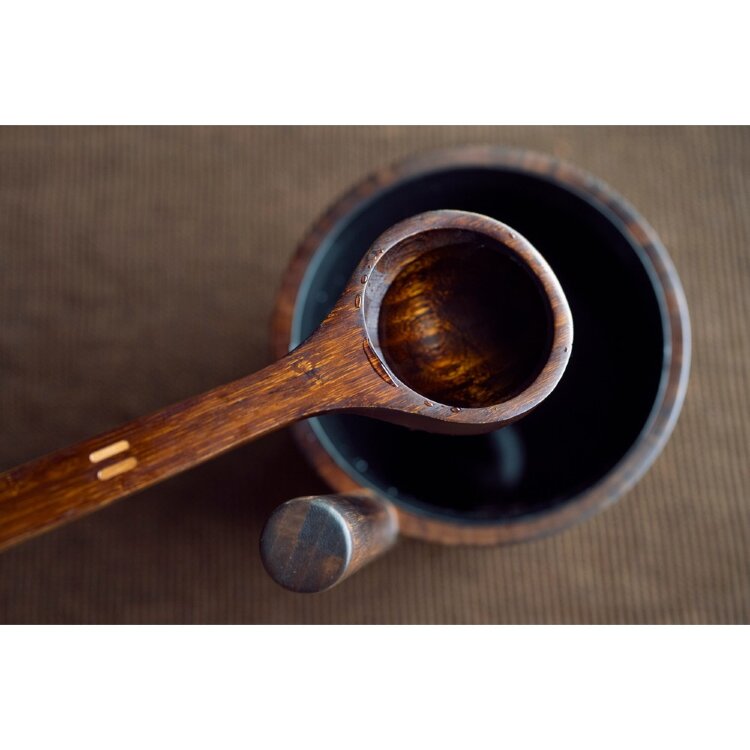 Rento Sauna Ladle Bamboo Dark