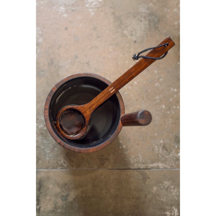 Rento Sauna Ladle Bamboo Dark
