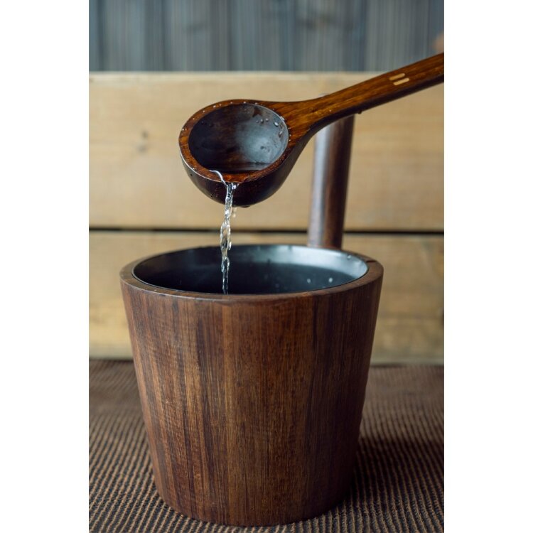 Rento Sauna Ladle Bamboo Dark