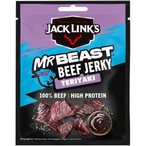 Jack Link's Beef Jerky Teriyaki, seasoned and dried beef strips 40g