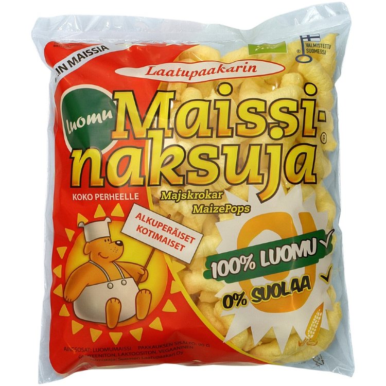 Laatupaakari Gluten-Free Organic Corn Snacks 90g