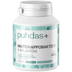 Puhdas + Lactic Acid Bacteria 5 Billion 75 Capsules