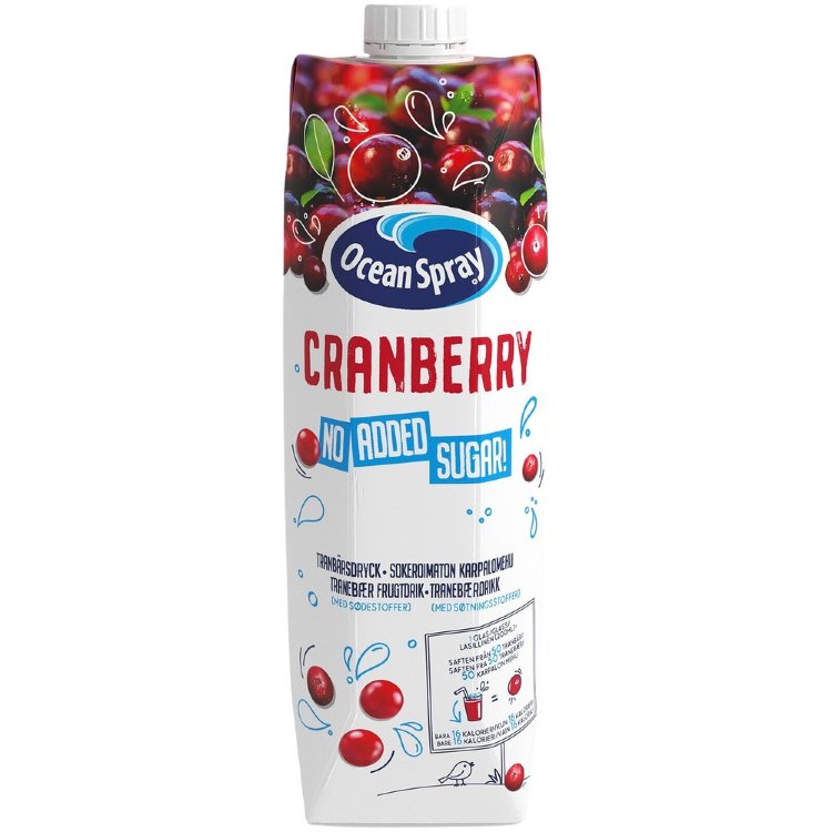 Ocean Spray Cranberry Juice No Added Sugar 1L