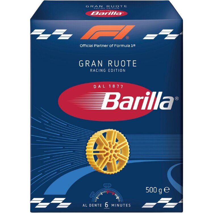Barilla F1 Gran Route Racing Edition durumvehnästä valmistettu pasta 500g