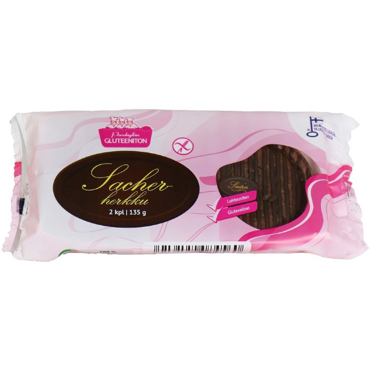 Porokylän Sacherherkku 2 pcs | 135 g Small Sacher Cake Gluten-Free