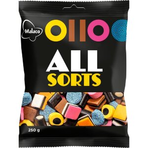 Malaco Allsorts Original Licorice Mix 250g