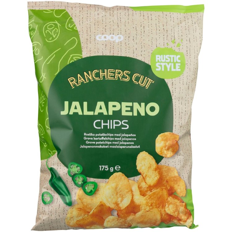 Coop Country Style Potato Chips Jalapeno 175 g