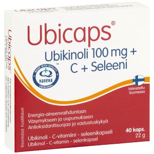 Ubicaps Ubikinol 100 mg + C + Selenium Ubikinol - Vitamin C - selenium capsule 40 caps