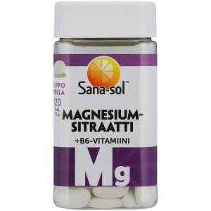 Sana-sol Magnesium Citrate + B6 Vitamin Tablet Dietary Supplement 120tbl