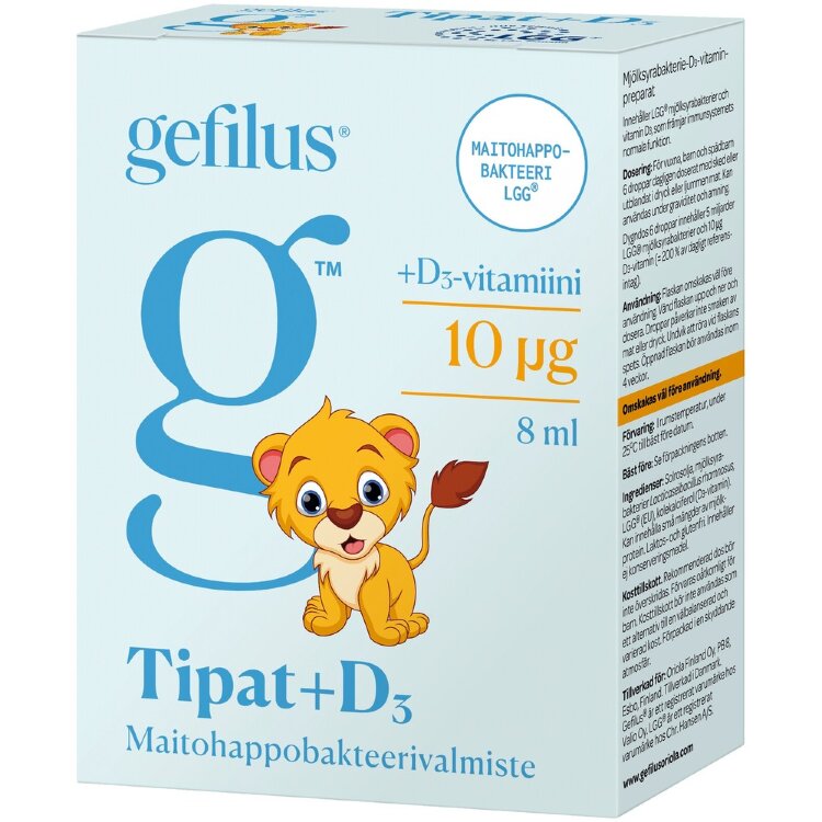 Gefilus Drops+D3 Lactic Acid Bacteria Preparation Dietary Supplement