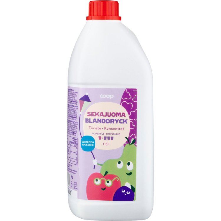 Coop Mixed Drink Concentrate Sugar-Free 1+3 1.5l