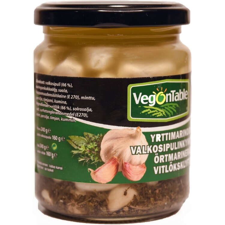 VegOnTable Herb Marinated Garlic Cloves 240/160g