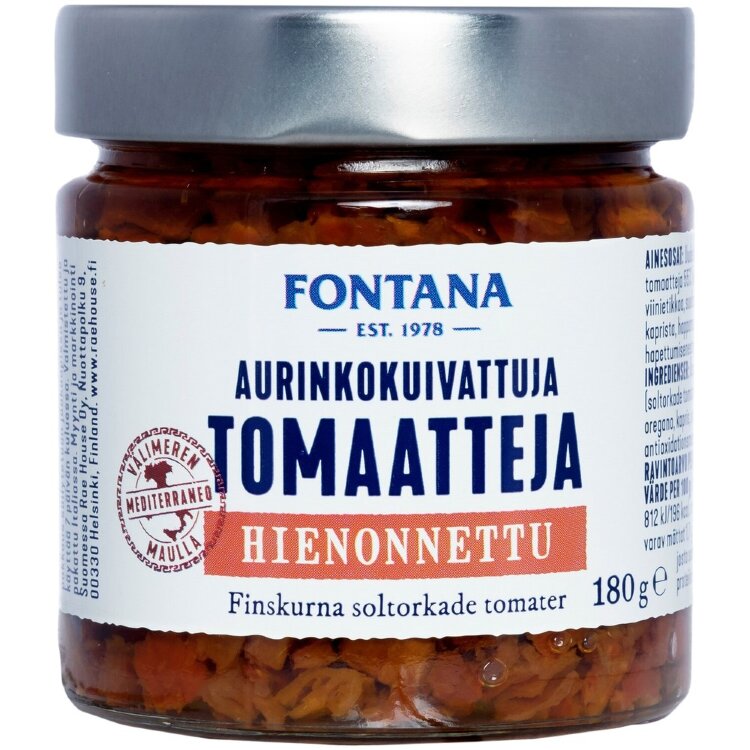 Fontana Sun-Dried Tomato 180g Chopped