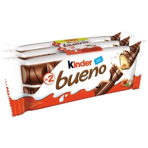 Kinder Bueno 3-Pack Milk Chocolate Covered Wafer with Milky Hazelnut Filling x 43g