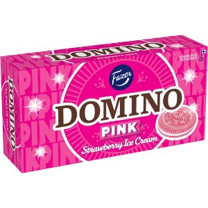 Fazer Domino Pink Filled Cookie 350 g