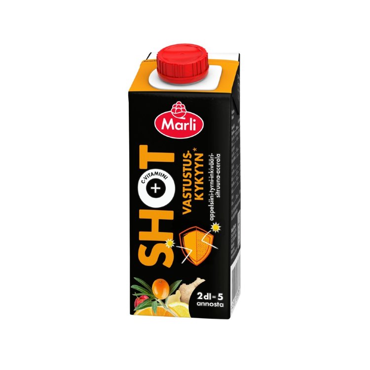 Marli Shot Orange-Sea Buckthorn-Ginger-Lemon-Acerola + Vitamin C 2 dl