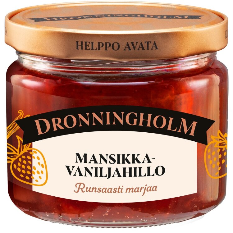 Dronningholm Mansikka-vaniljahillo 280 g
