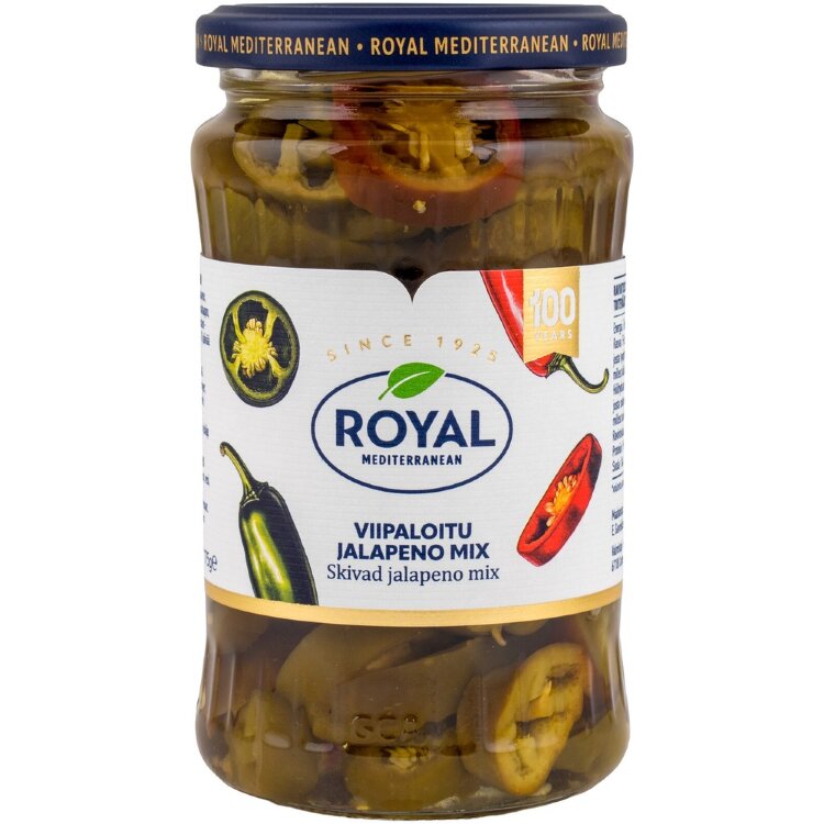 Royal 360/175g Sliced Green And Red Jalapeno Mix