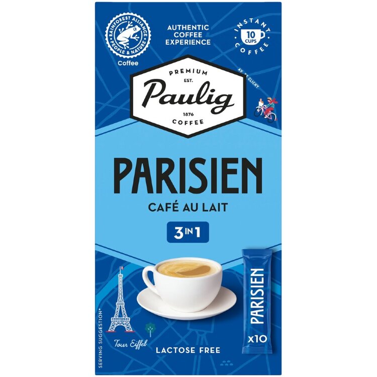 Paulig Parisien Café au lait 3in1 Coffee Drink Powder 10x16.5g