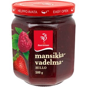Saarioinen Strawberry-Raspberry Jam 500g