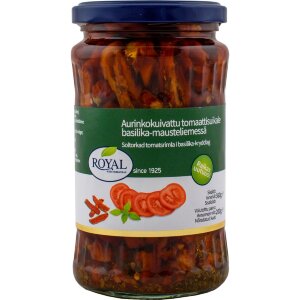 Royal Sun-Dried Tomato Strips in Basil Seasoning Brine 360/200g