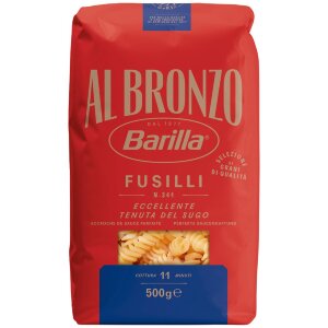 Barilla Al Bronzo Fusilli pasta made from durum wheat 500g