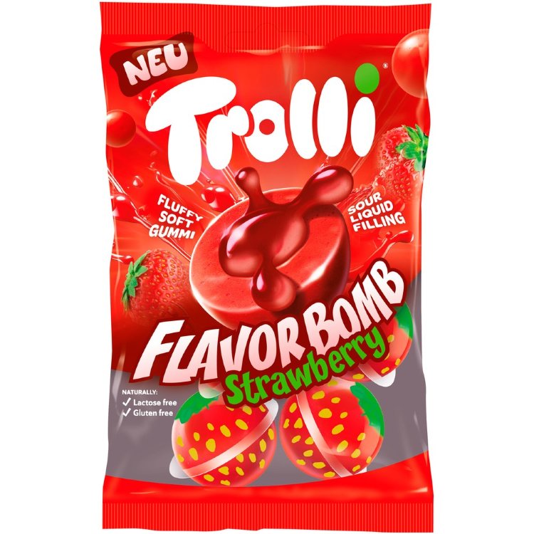 Trolli Flavor Bomb Strawberry Candy Bag 75g