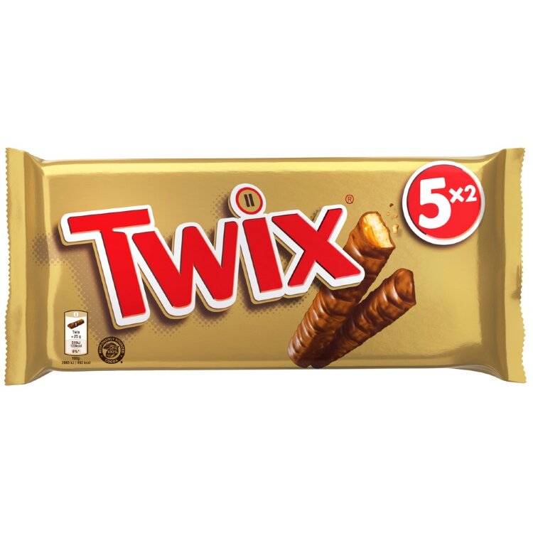 Twix Chocolate Bar Multipack 5x50g