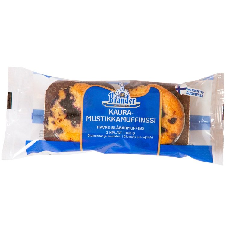 Brander Oat-Blueberry Muffin gton 2pcs/160g